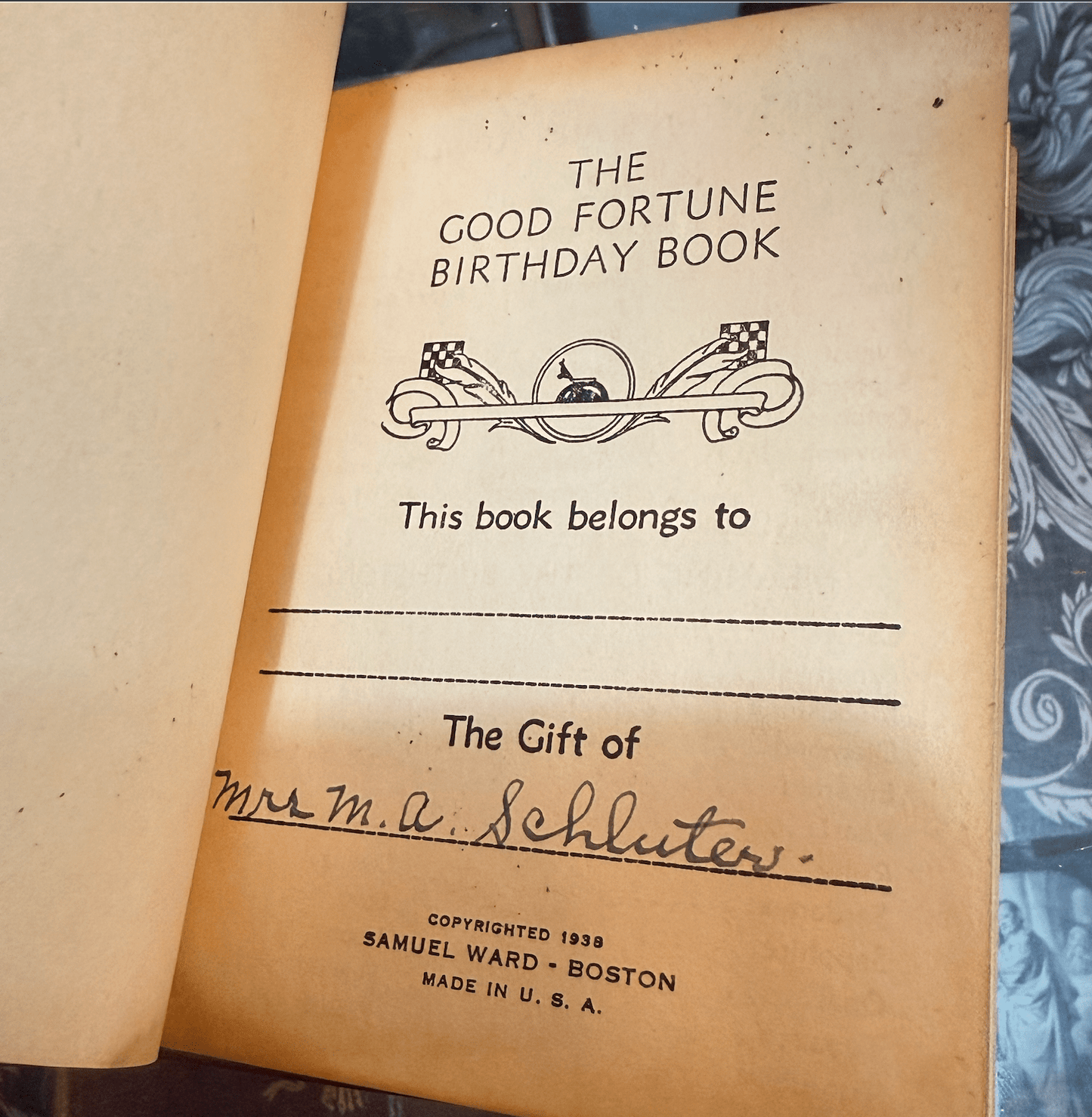 1936 Fortune Telling Birthday Book - Loved To Death