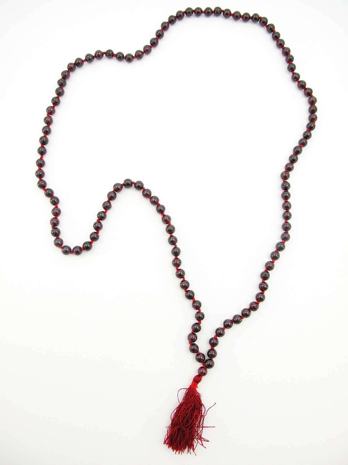 Knotted Garnet Mala