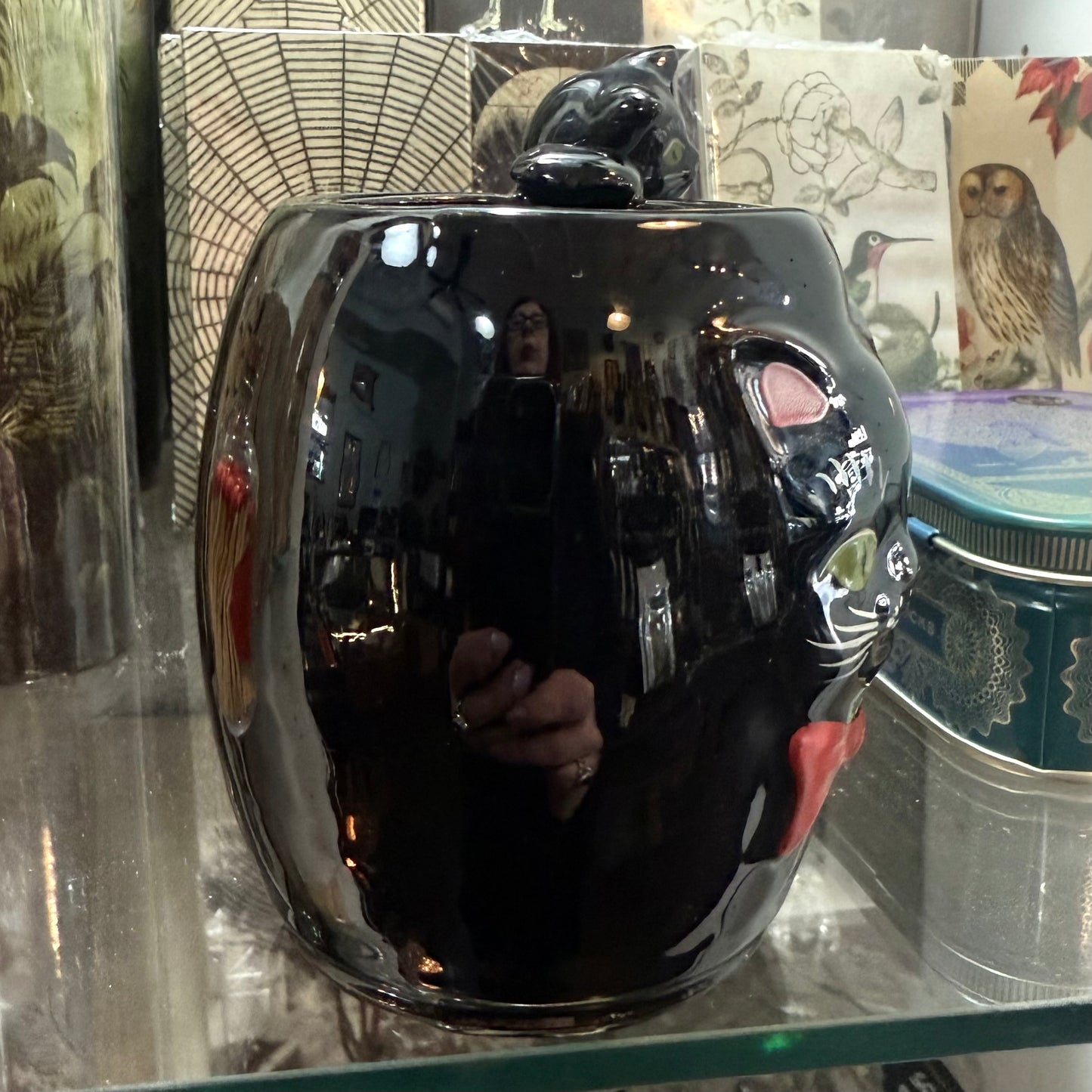 Antique Black Cat Mug Small