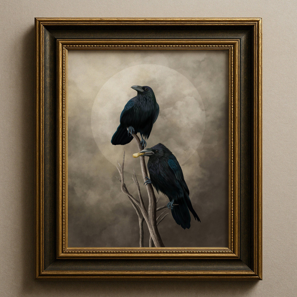 BirdHag Common Raven Couple Fine Art Print