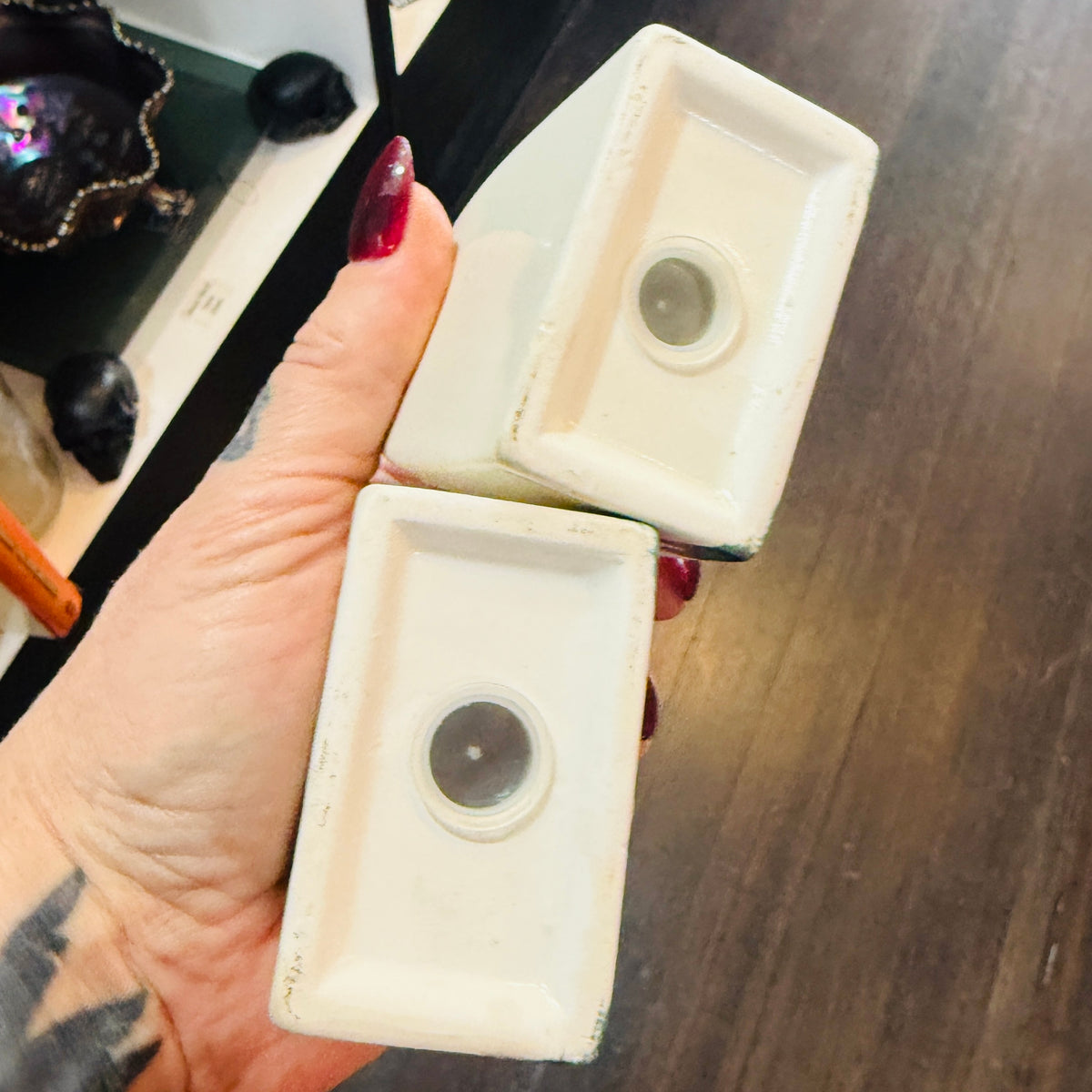 Antique Tombstone Salt & Pepper Set