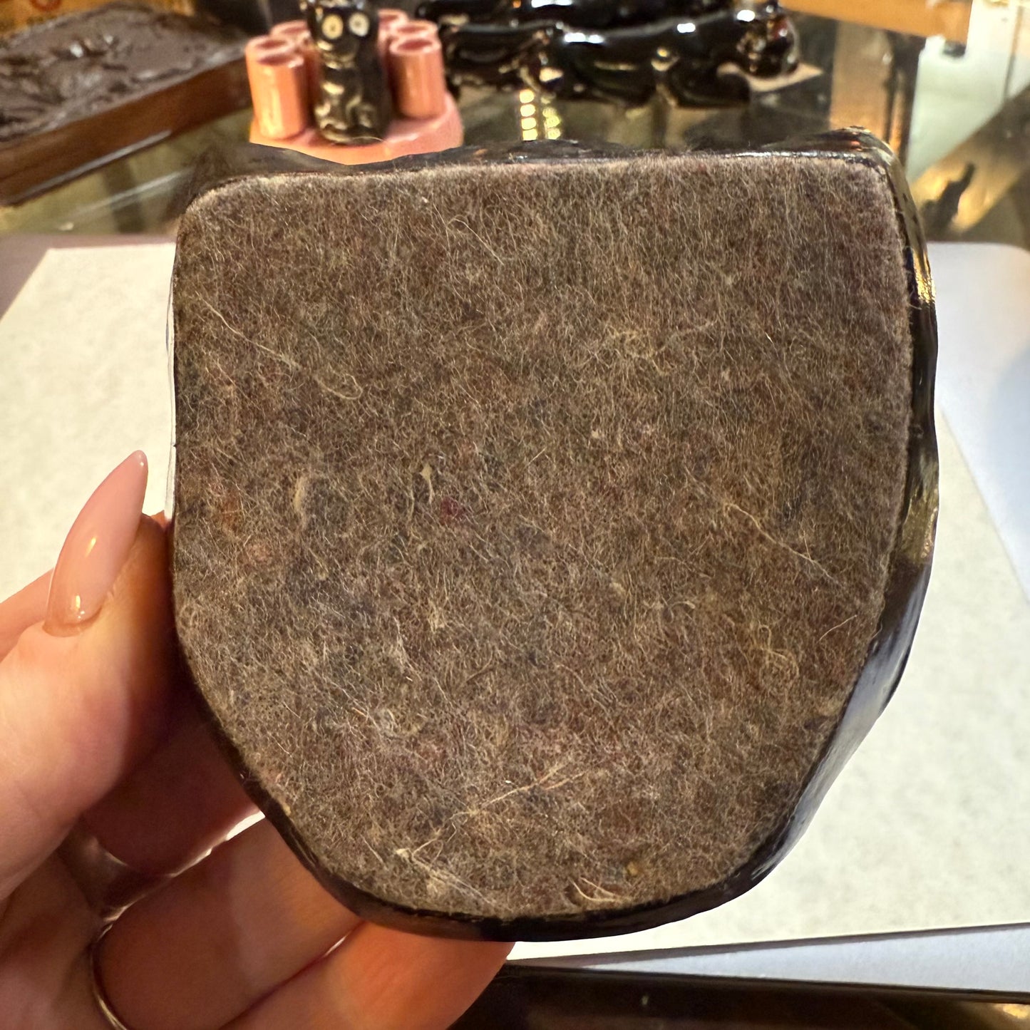 Antique 1940’s Black Cat Face Trinket Dish