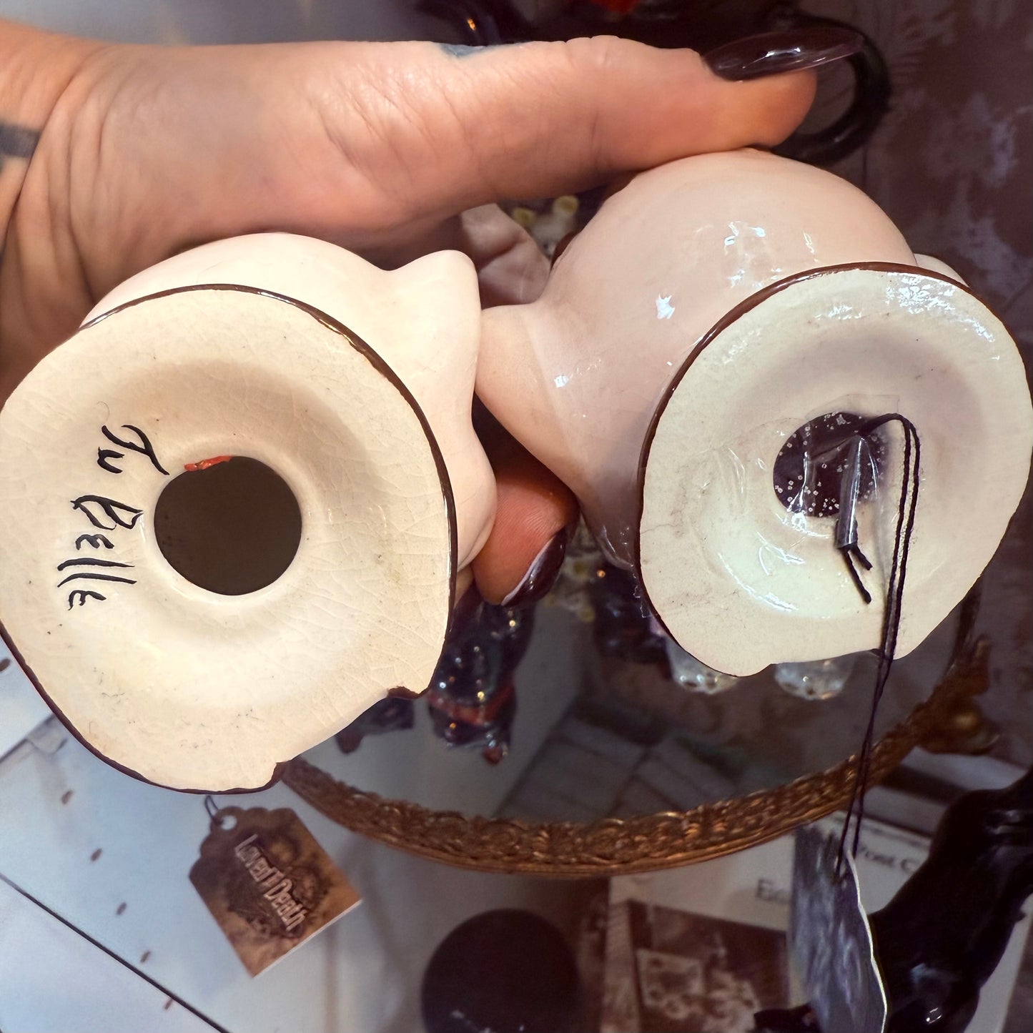 Antique Elf Hand Painted Salt & Pepper Shakers