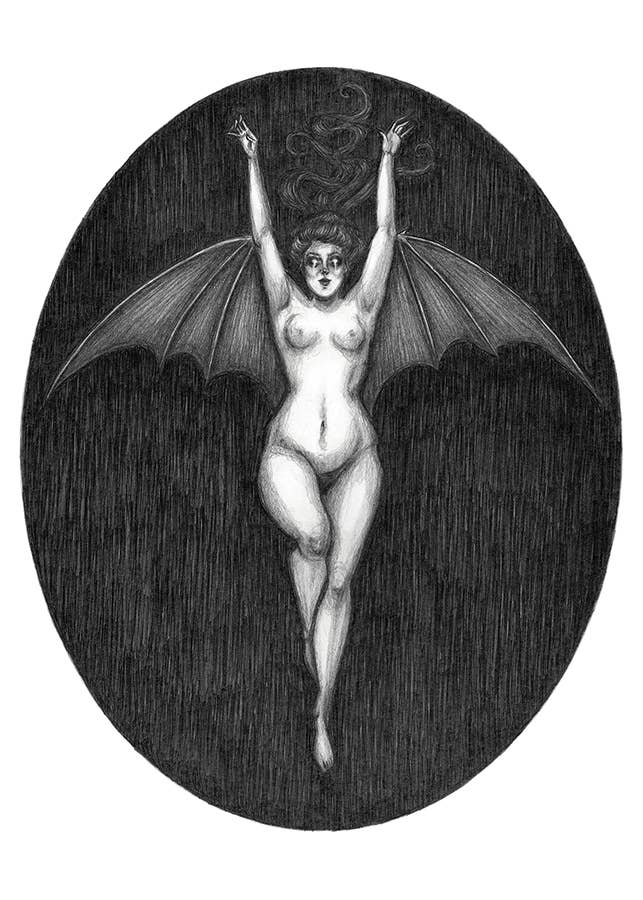 La Femme Chauve-Souris Fine Art Print - The Bat Woman