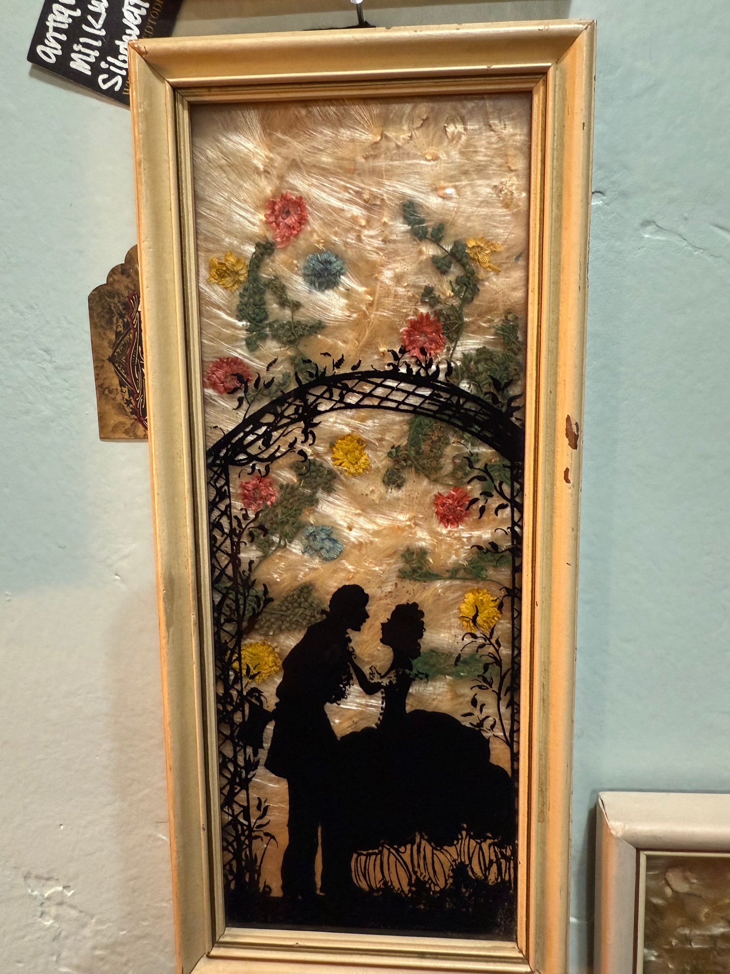 Antique Milkweed Black Framed Couple Dress