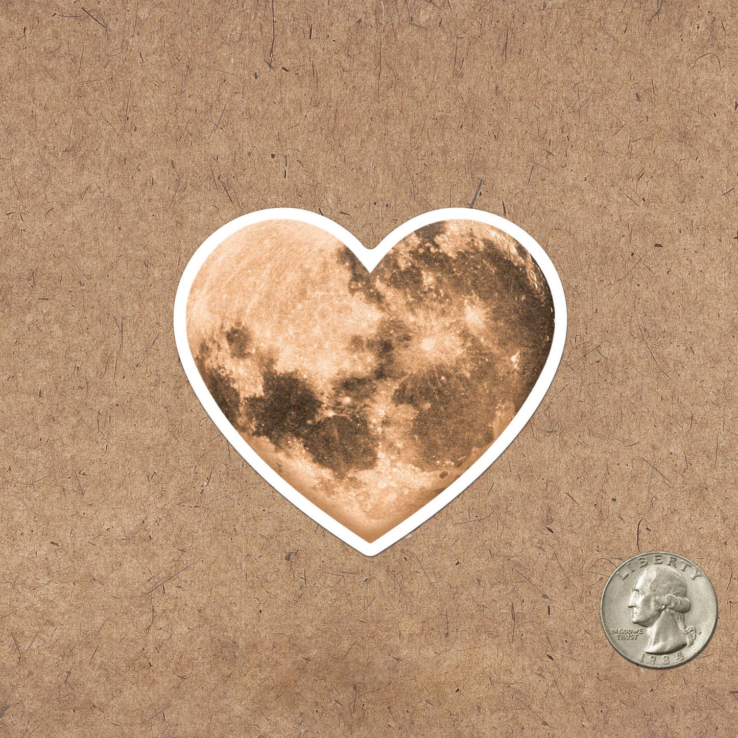 Heart Moon Sticker