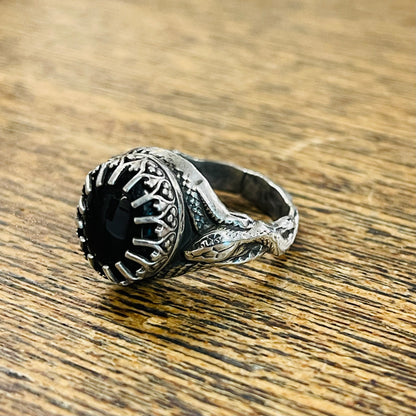 Gothic Victorian Handmade Snake Ring Sterling