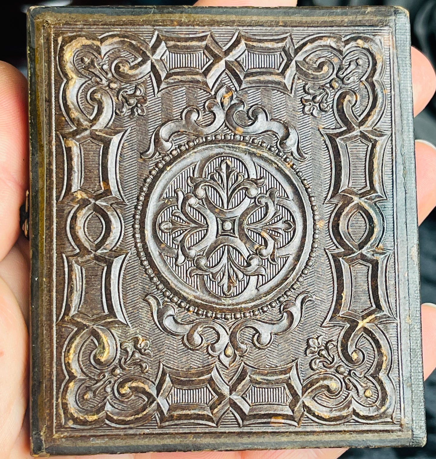 Antique Tintype In Original 1/2 Case