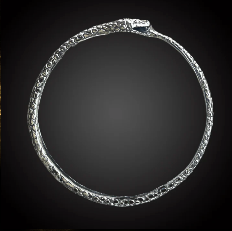 Sterling Ouroboros Snake Bangle – Loved To Death