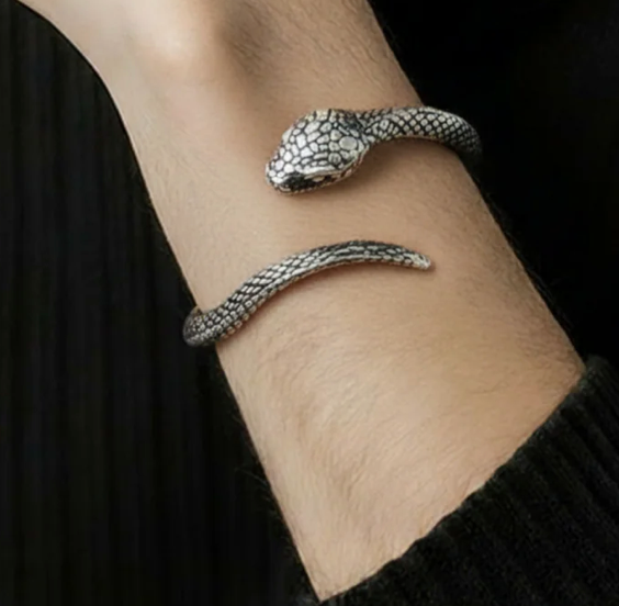 Sterling Snake Cuff