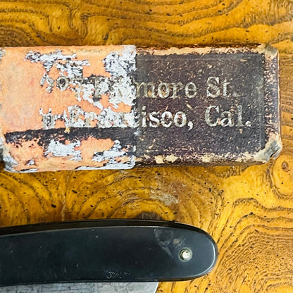 Antique A & J Levin Straight Razor With Box Fillmore SF - Loved To Death