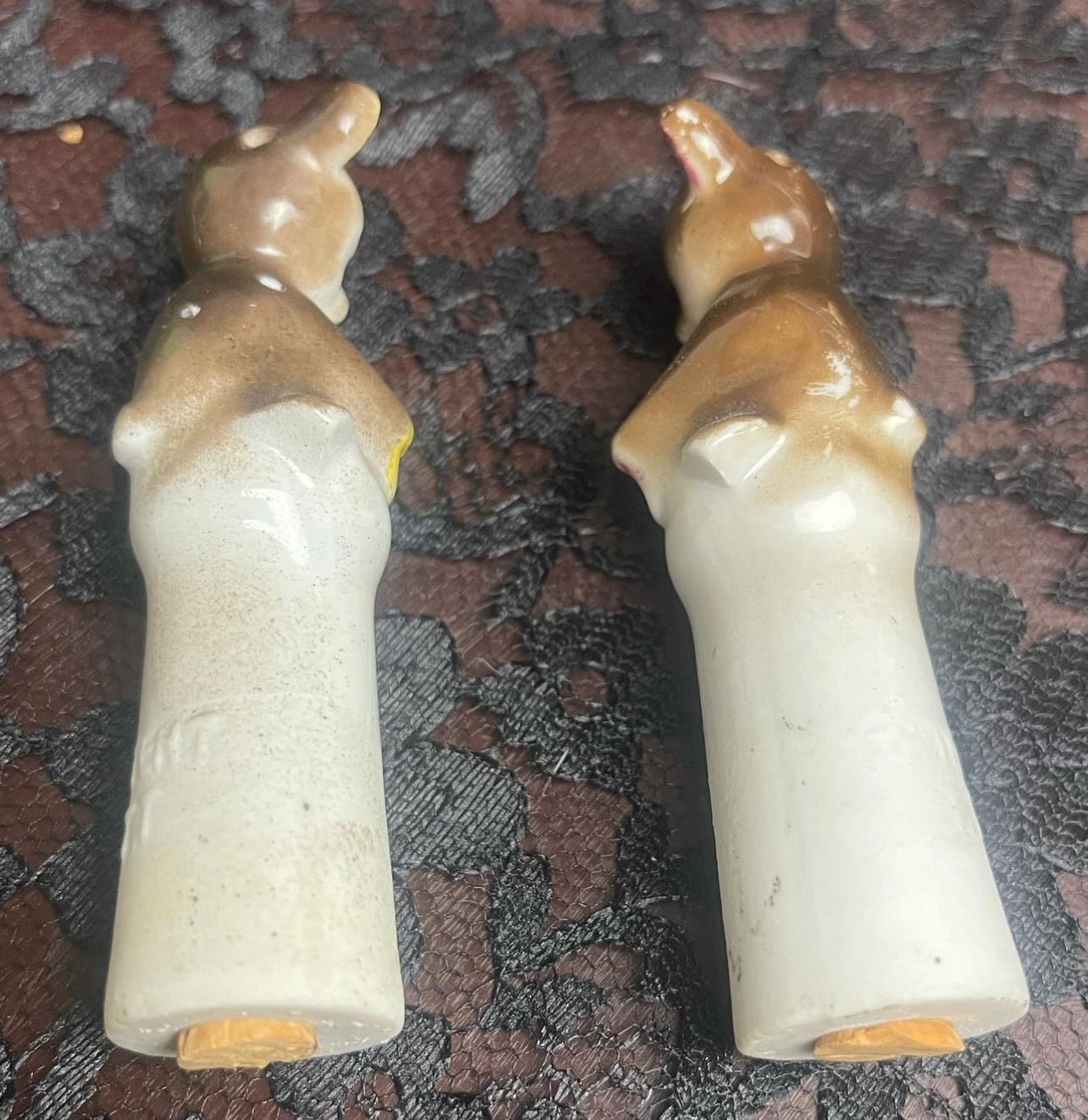 Antique Baby Bear Nodder Salt & Pepper Shakers - Loved To Death