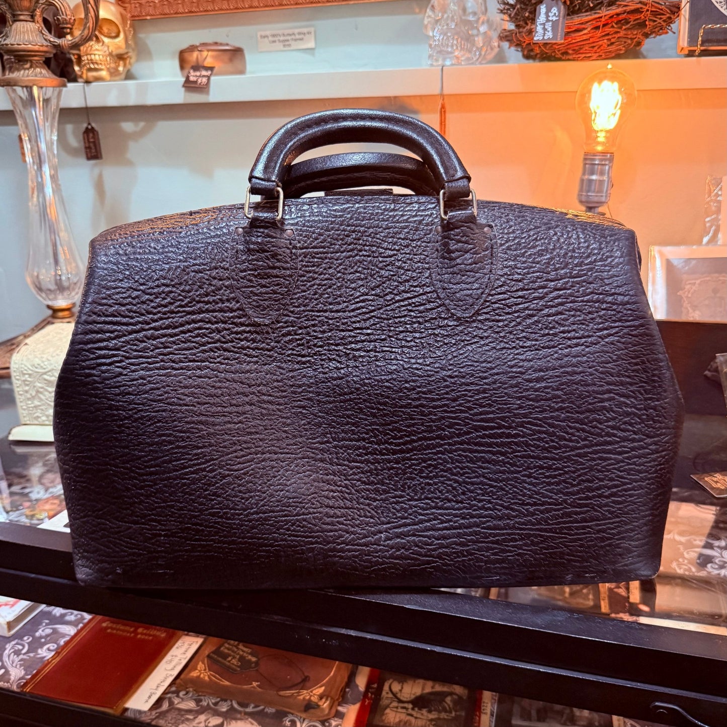 Antique Black Leather Schell Dr Bag - Loved To Death