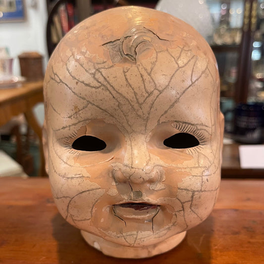 Antique Composite Hollow Eyes Doll Head - Loved To Death