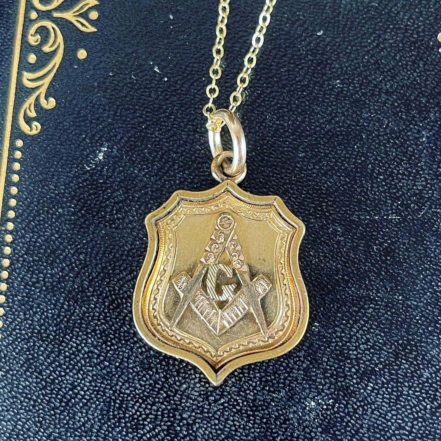 Antique Masonic Gold Filled Pendant - Loved To Death