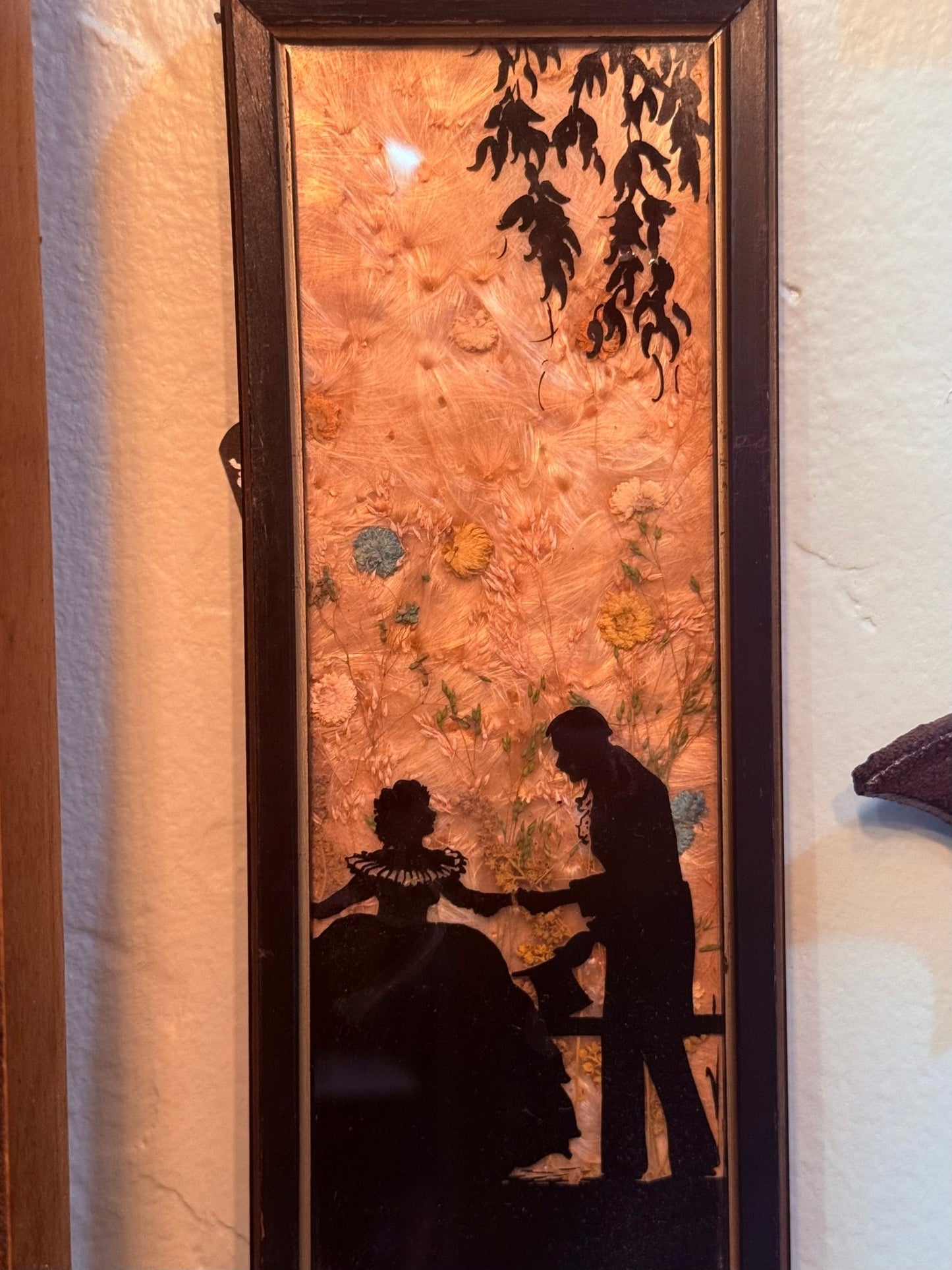 Antique Milkweed Black Framed Top Hat Couple - Loved To Death