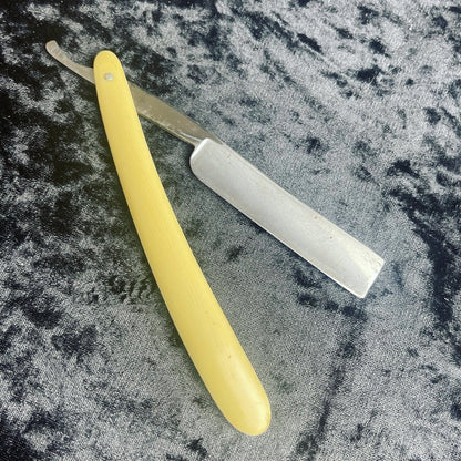 Antique Peacock Germany Celluloid Straight Razor - Loved To Death