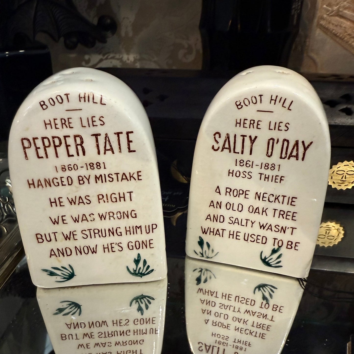 Antique Tombstone Salt & Pepper Set - Loved To Death