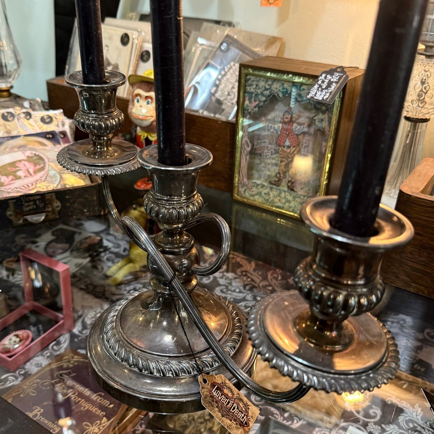 Antique Triple Candelabra Silver Plate - Loved To Death