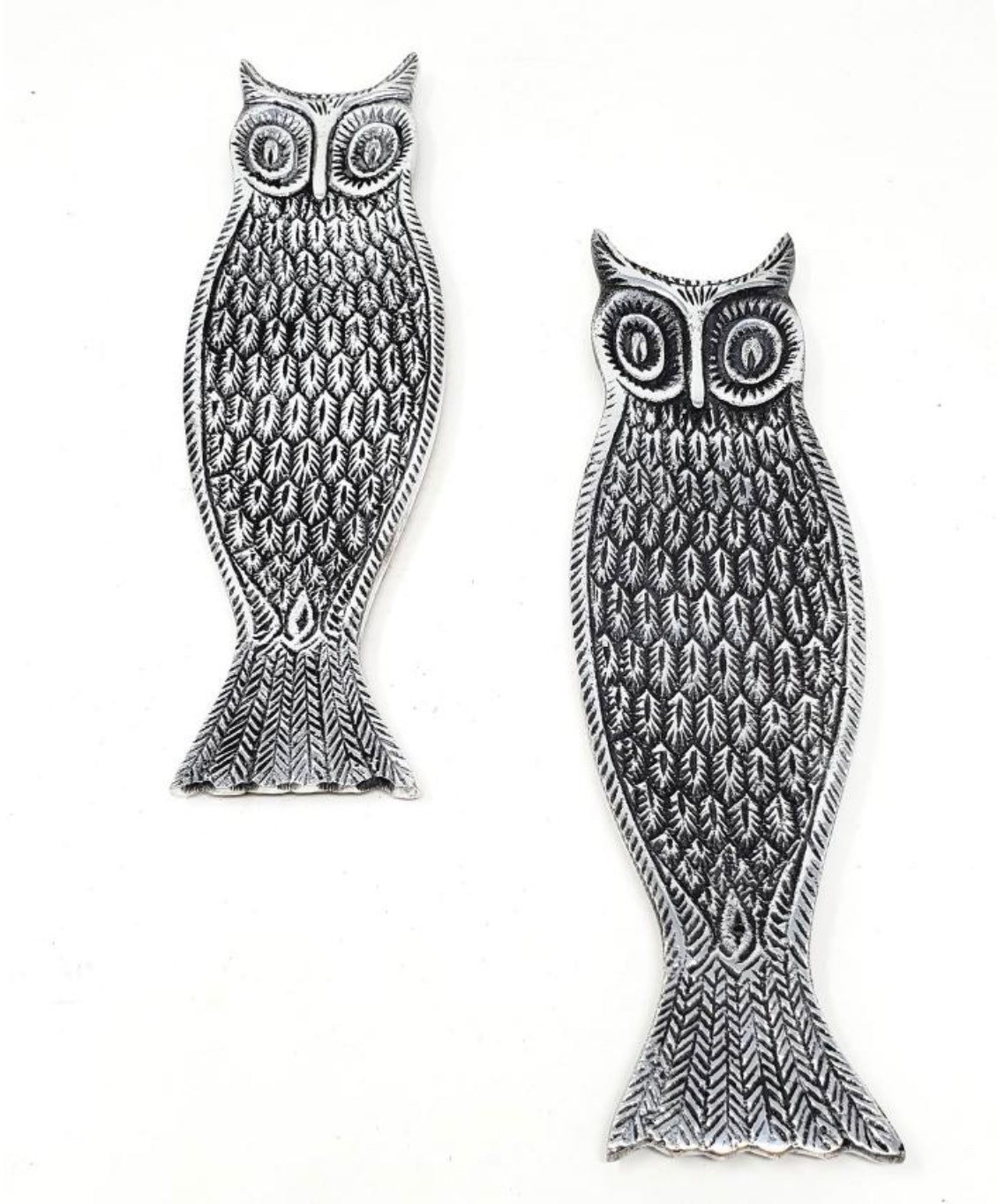 Antiqued Silver Owl Incense Holder - Loved To Death