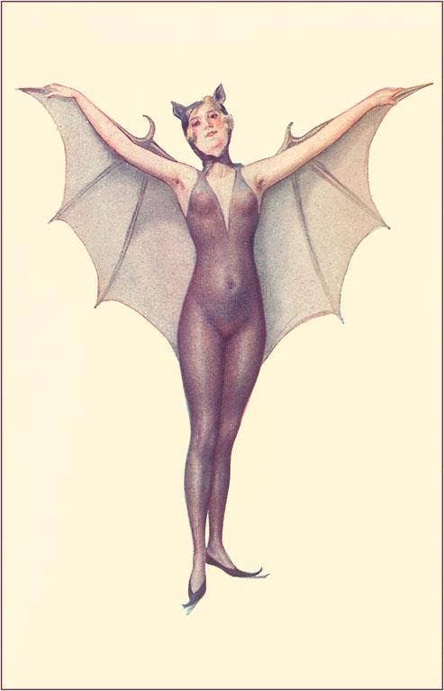 Art Print Girl in Bat Suit - Loved To Death