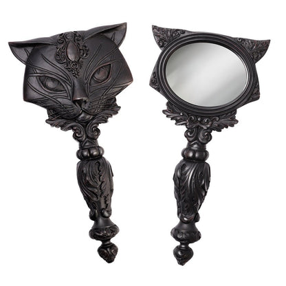 Black Cat Vanitas Hand Mirror - Loved To Death