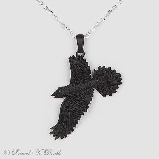 Black Raven Necklace - Loved To Death