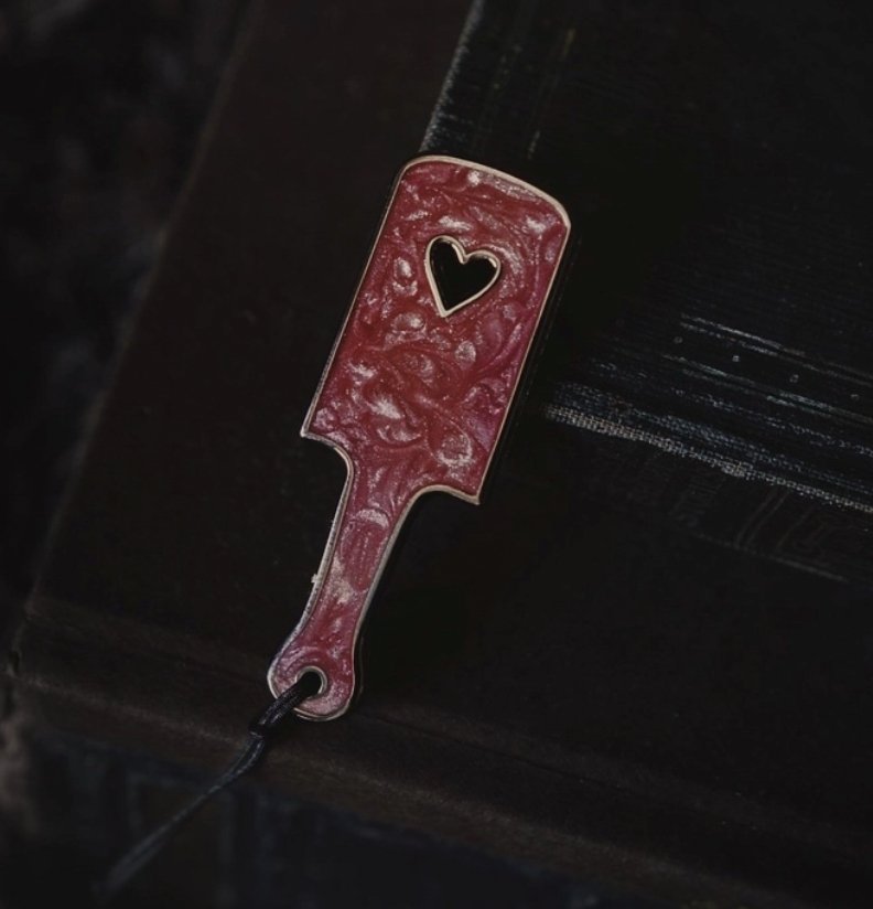 Breaking Hearts Paddle Enamel Pin - Loved To Death