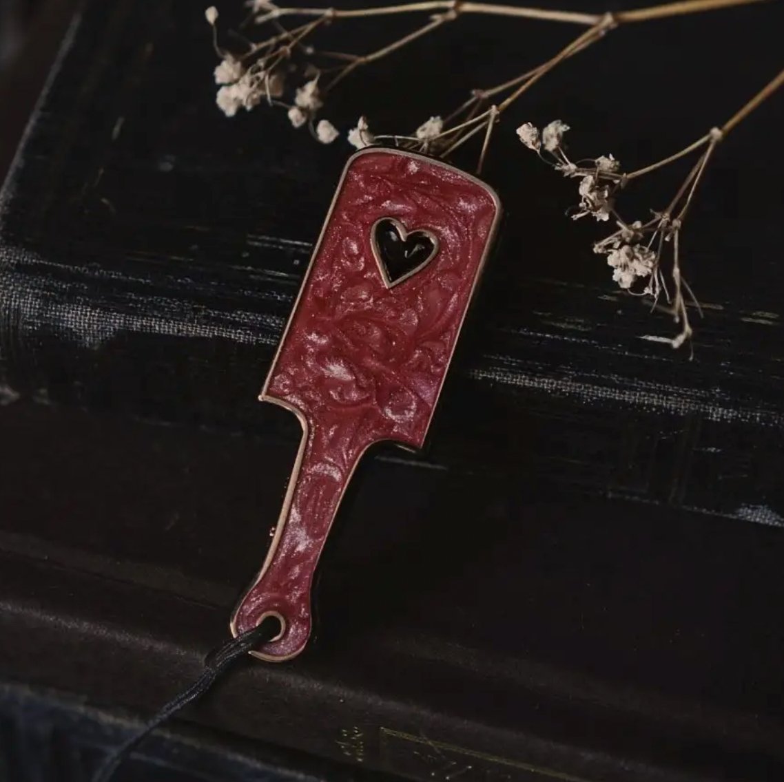 Breaking Hearts Paddle Enamel Pin - Loved To Death