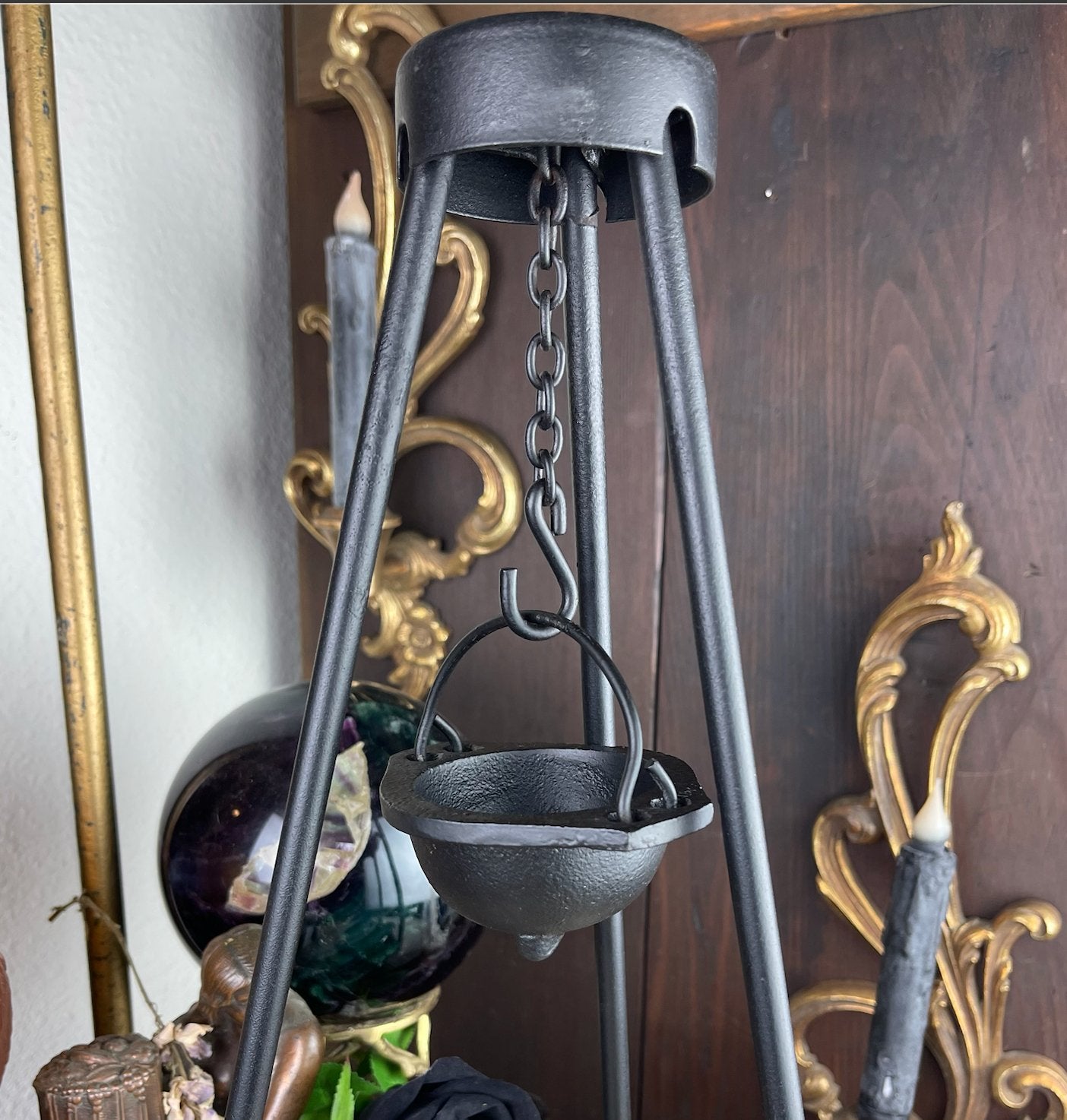 Cast Iron Cauldron Stand - Loved To Death