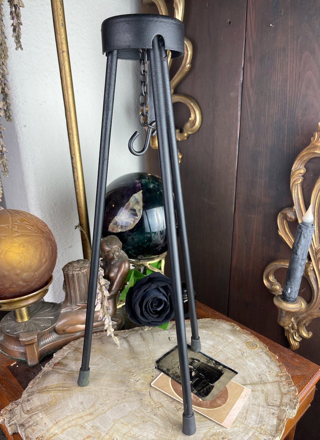 Cast Iron Cauldron Stand - Loved To Death