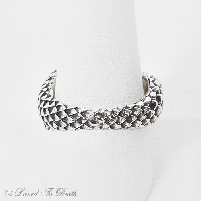 Coiled Snake Sterling Ring - Loved To Death