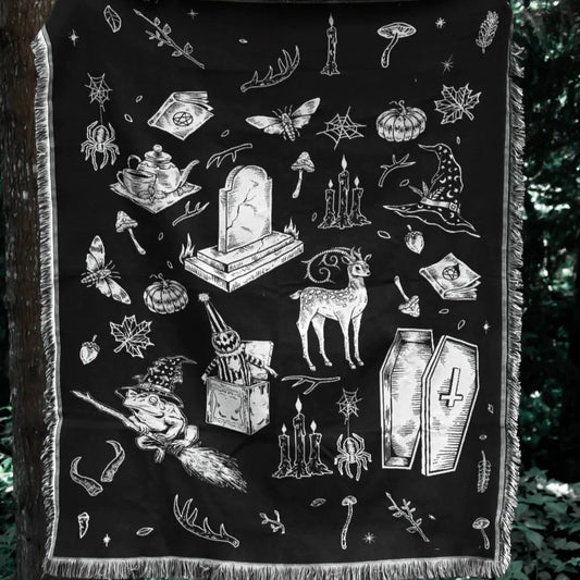 Cottage Witch Tapestry Throw Blanket - Loved To Death
