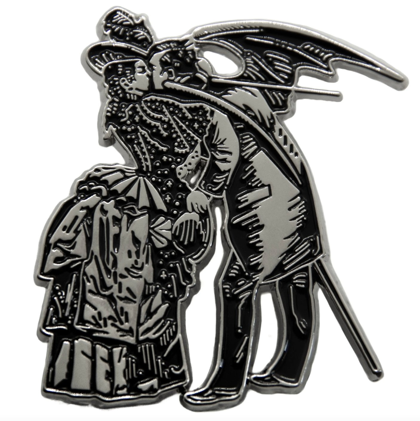 Devil's Kiss Victorian Goth Enamel Pin - Loved To Death