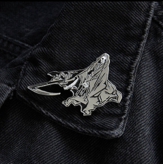 Gustave Dore Grim Reaper Enamel Pin - Loved To Death