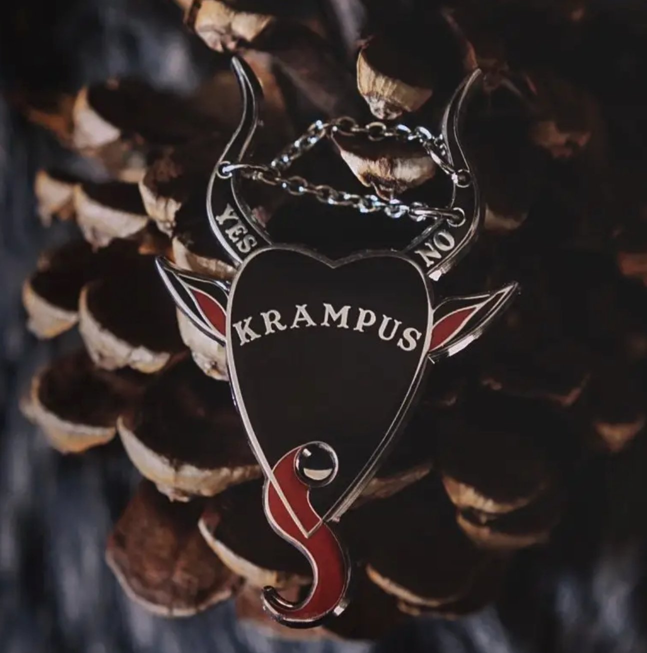 Krampus Chains Enamel Pin - Loved To Death