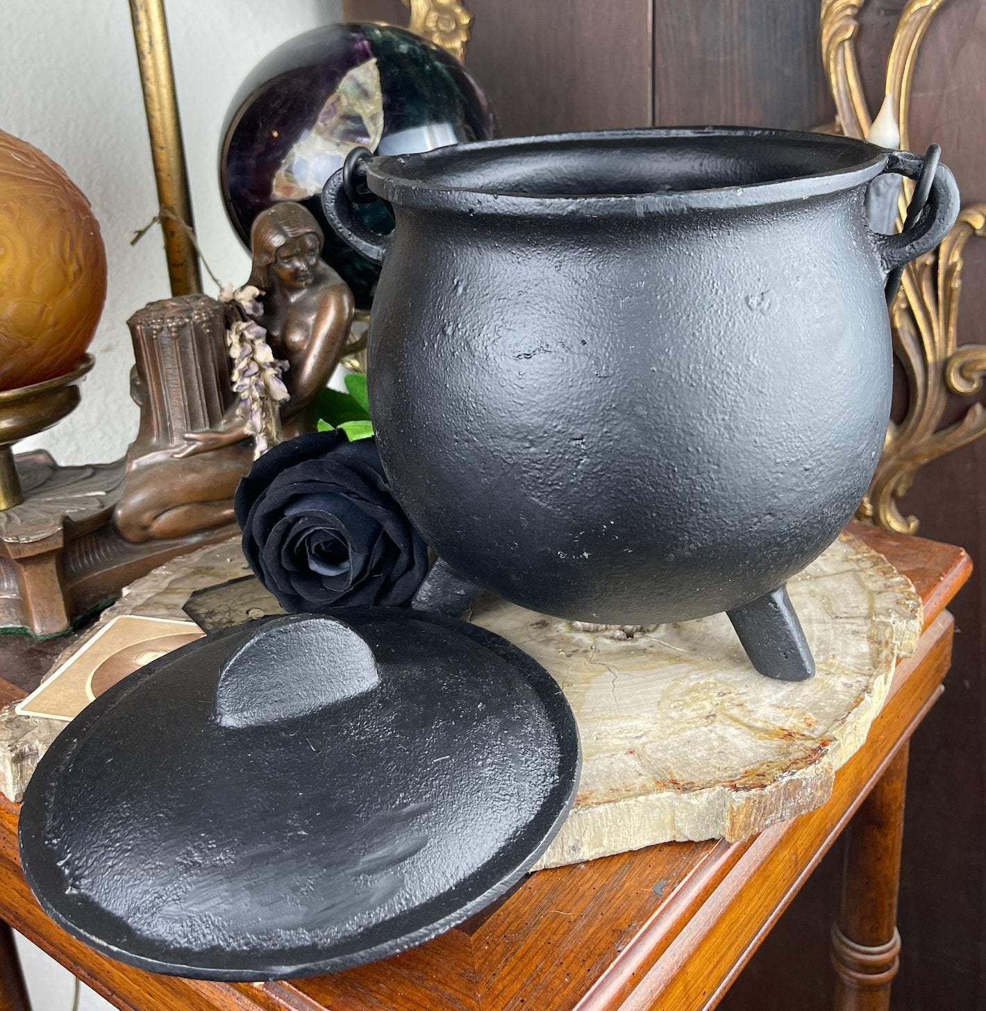 Large Cast Iron Cauldron - Loved To Death