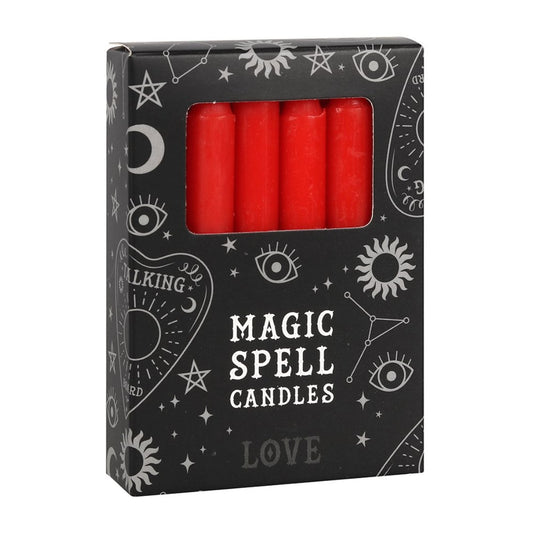 Love Spell Candle Pack 12 Red - Loved To Death