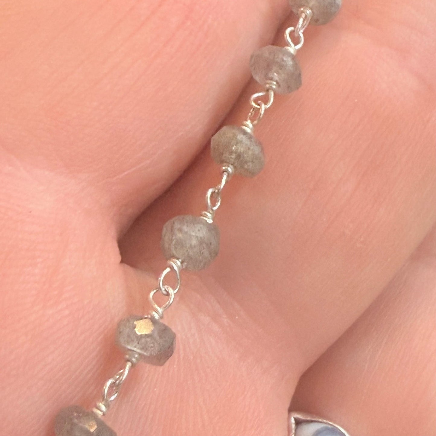 LTD Sterling Venus on Labradorite Shell Necklace - Loved To Death
