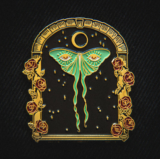 Luna Moth Enamel Pin - Loved To Death