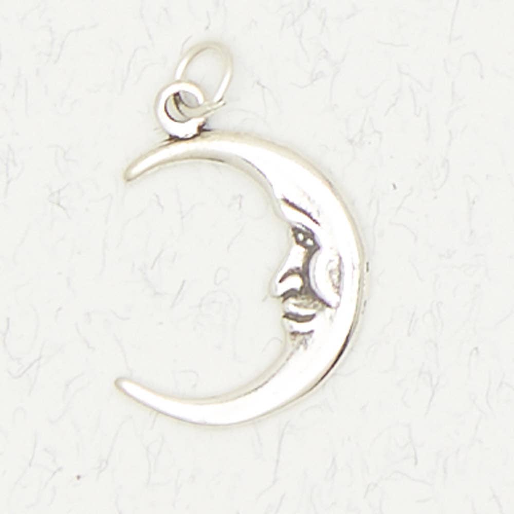 Moon Face Sterling Silver Necklace - Loved To Death