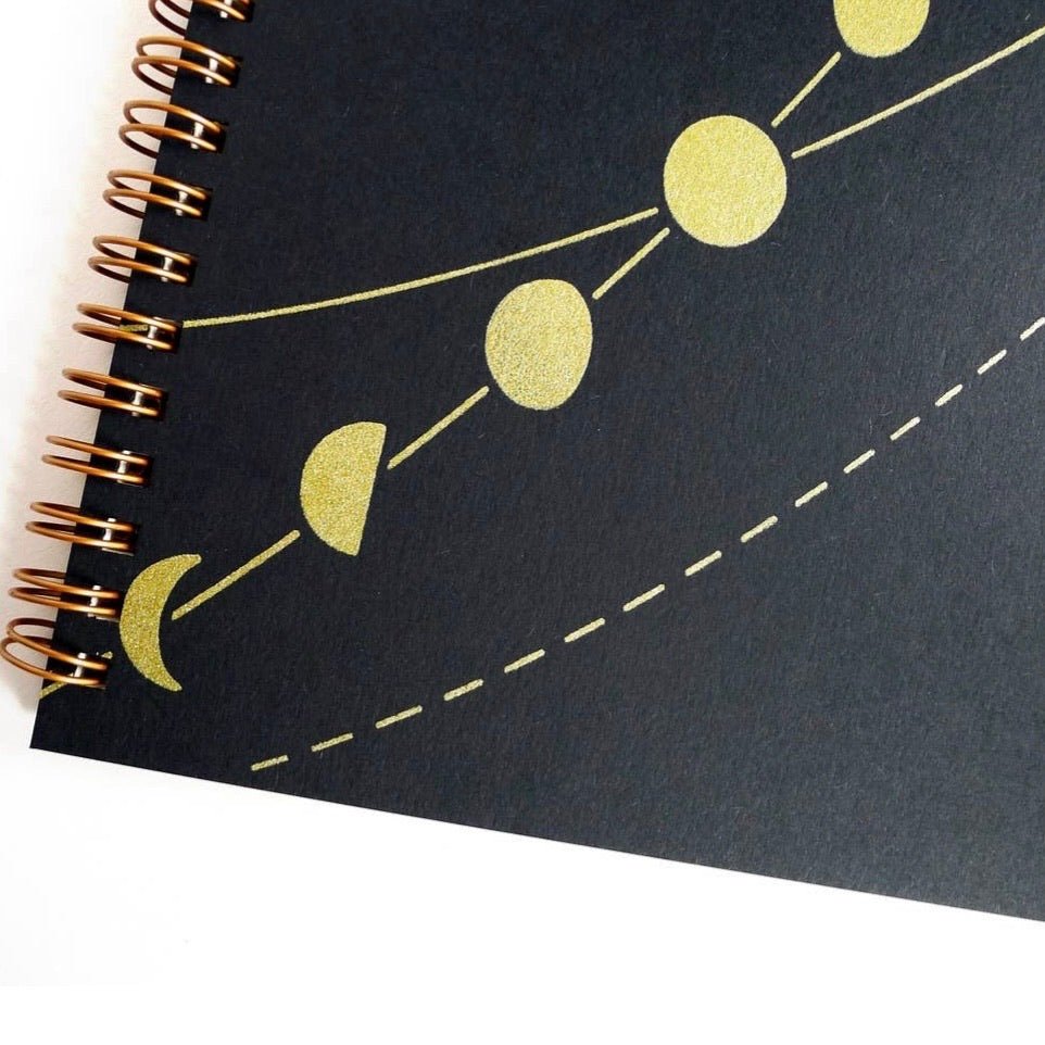 Moon Phase Coil Notebook - Loved To Death