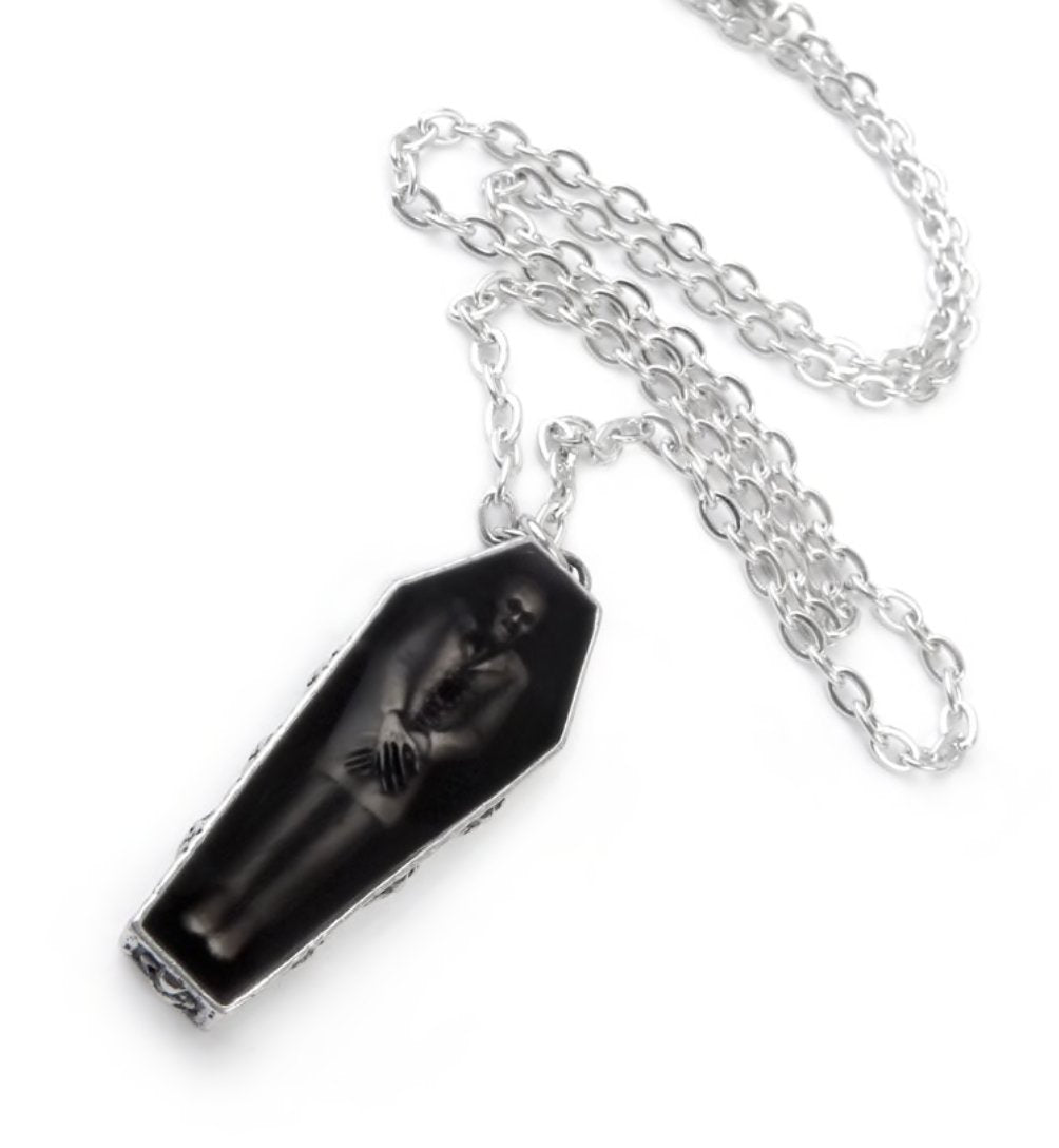 Nosferatu's Coffin Pewter Necklace - Loved To Death