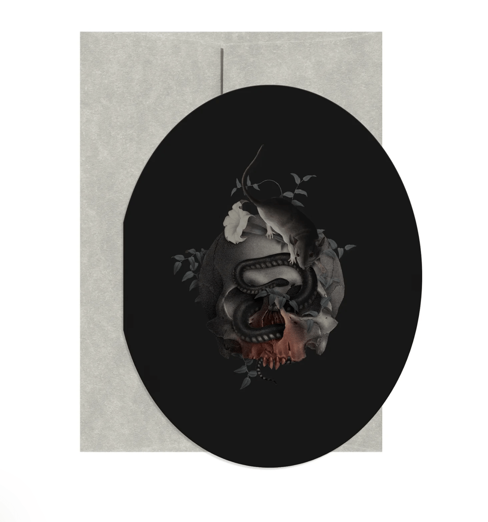 Nosferatu's Skull Greeting Card - Loved To Death