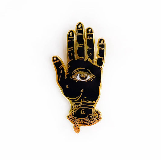 Palmistry Hand Enamel Pin - Loved To Death