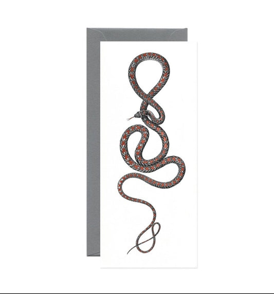 Paradise Flying Snake Red Foil Long Gift Card - Loved To Death