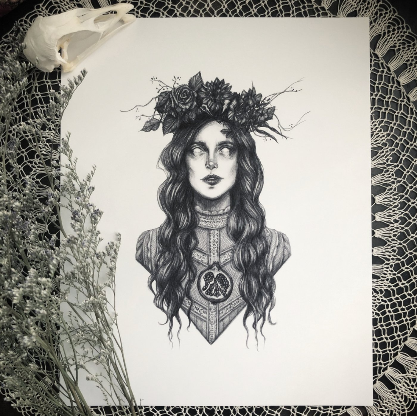 Persephone Art Print Caitlin McCarthy - Loved To Death