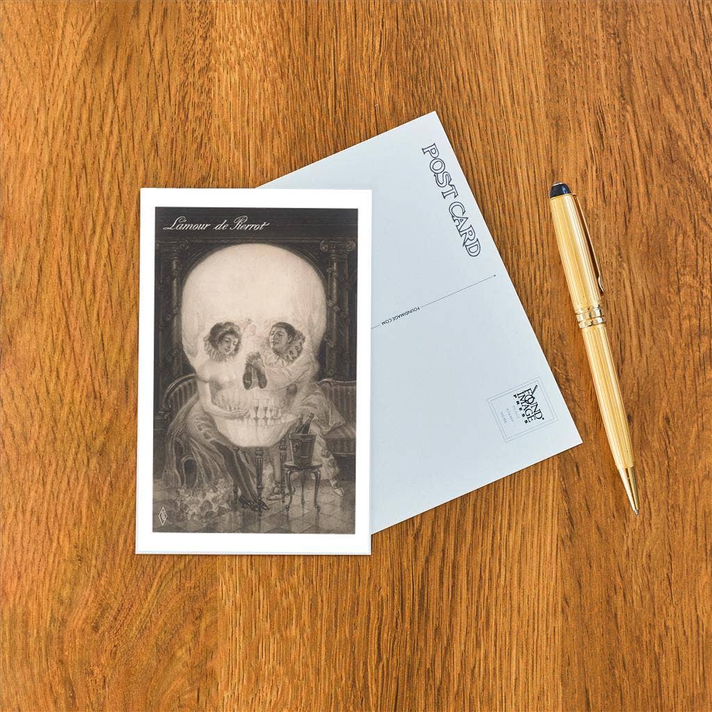 Postcard L'Amour de Pierot, Skull LS - 191 - Loved To Death