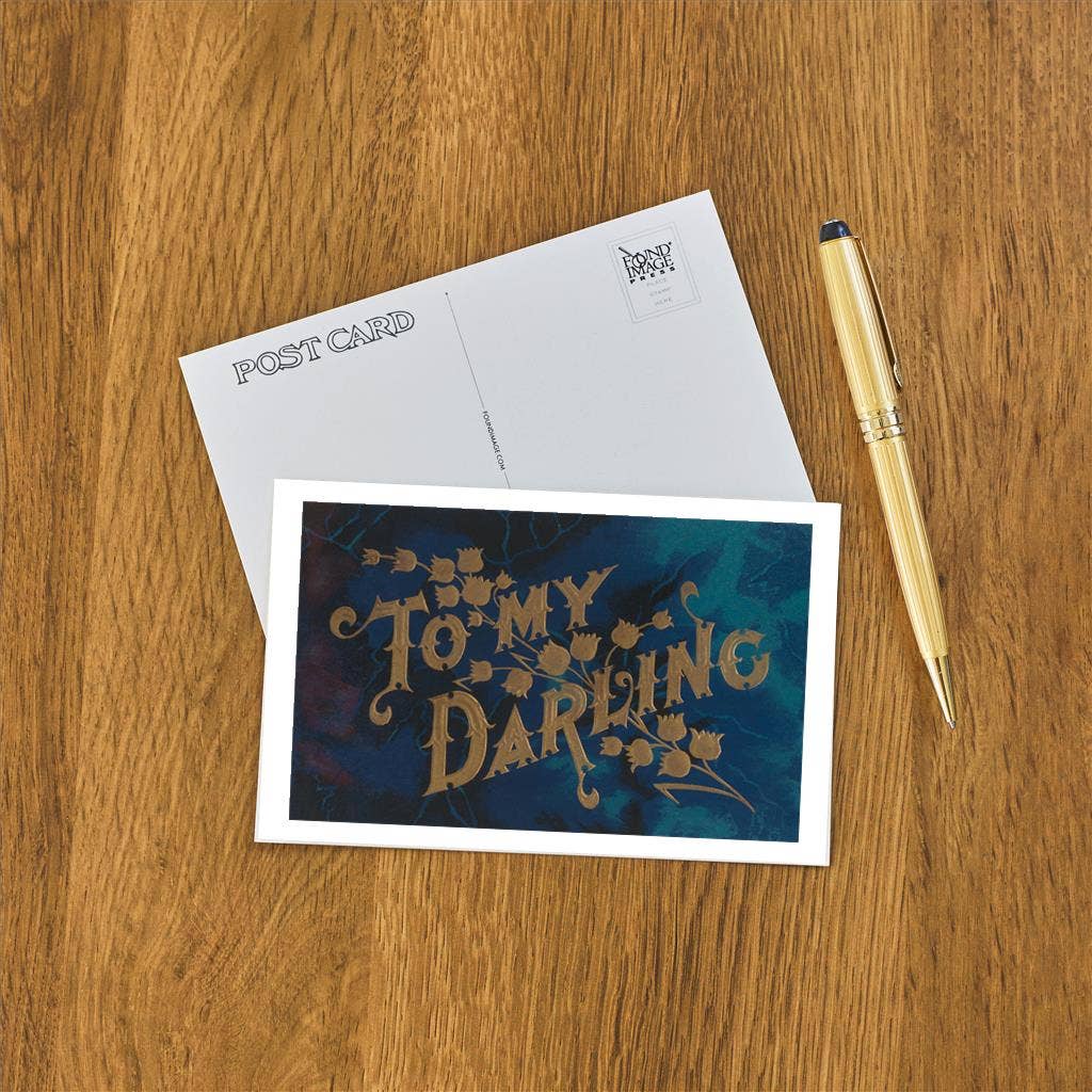 Postcard To My Darling, Floral Lettering LL - 13 - Loved To Death