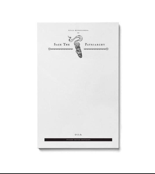 Sage The Patriarchy Note pad - Loved To Death